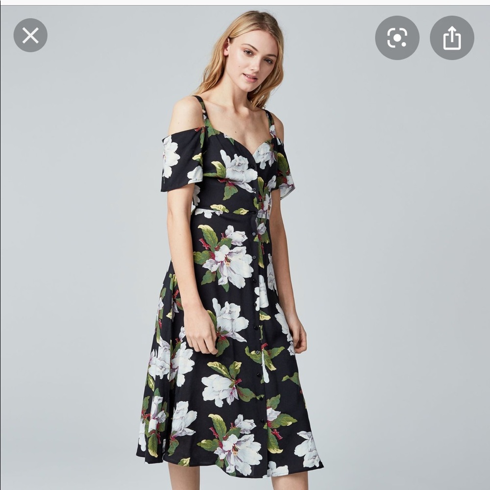 Warehouse Floral Midi Dress - US 2